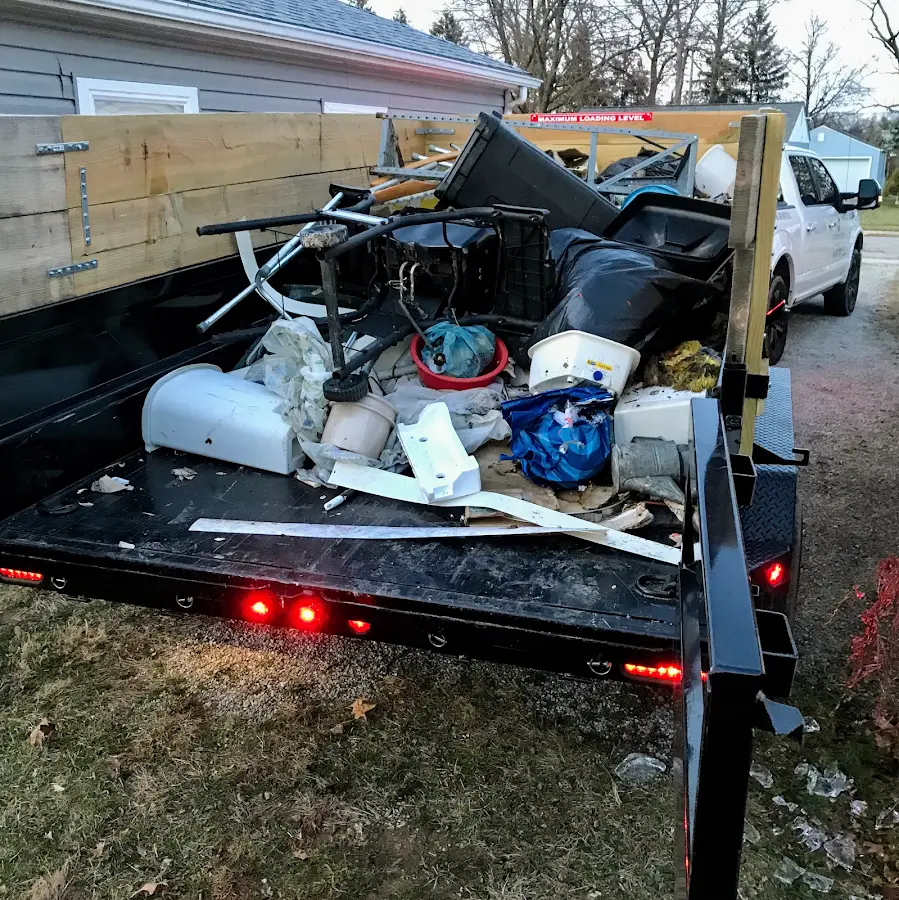 Roll-off dumpster delivered to a residential driveway in Pueblo West
